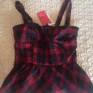Plaid peplum top